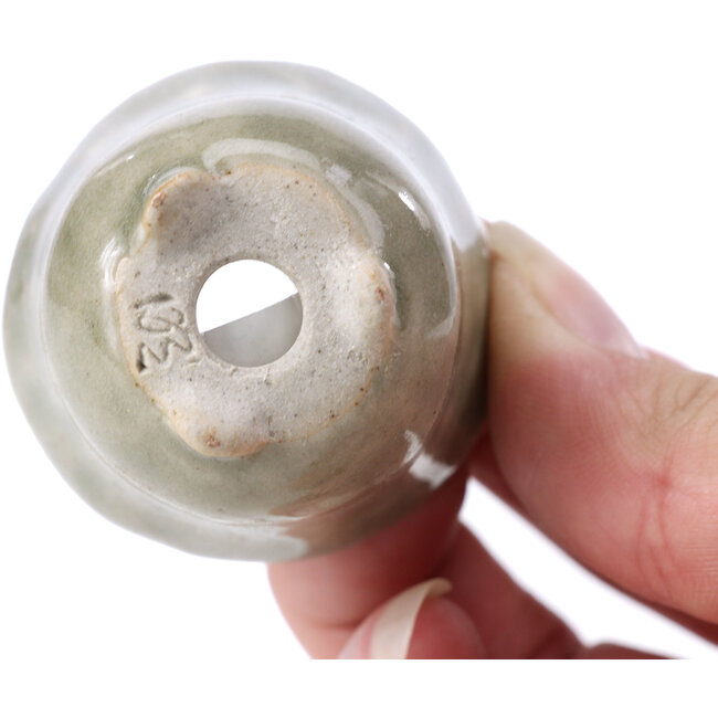 Runde graue Bonsaischale - 40 x 40 x 40 mm