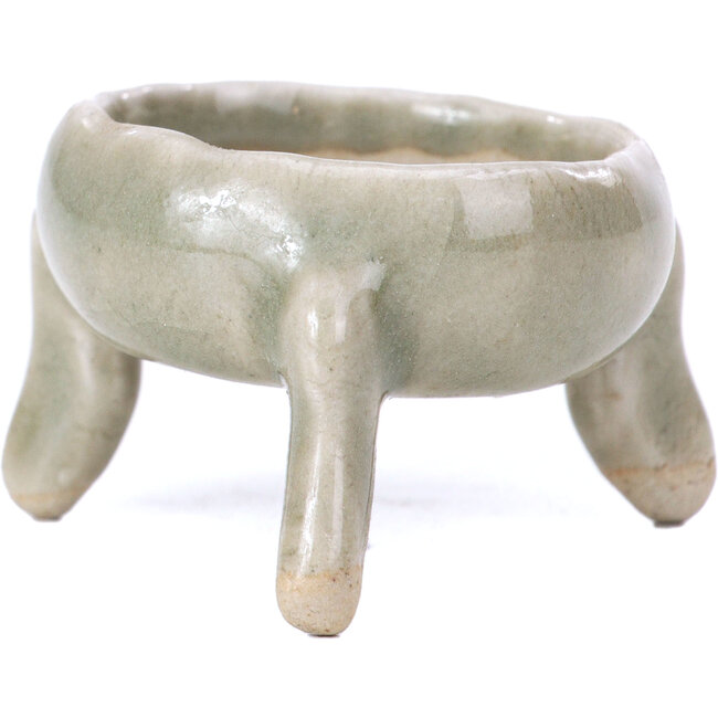 Runde graue Bonsaischale - 40 x 40 x 25 mm