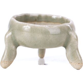  Other Tokoname bonsai pot makers Vaso tondo grigio da 40 mm di Tokoname, Giappone