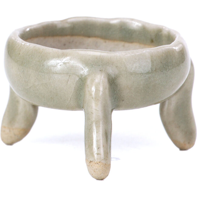 Pot à bonsaï rond gris - 40 x 40 x 25 mm