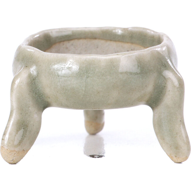 Round grey bonsai pot - 40 x 40 x 25 mm