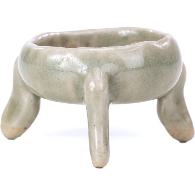 Round grey bonsai pot - 40 x 40 x 25 mm