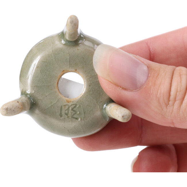 Vaso per bonsai rotondo grigio - 40 x 40 x 25 mm