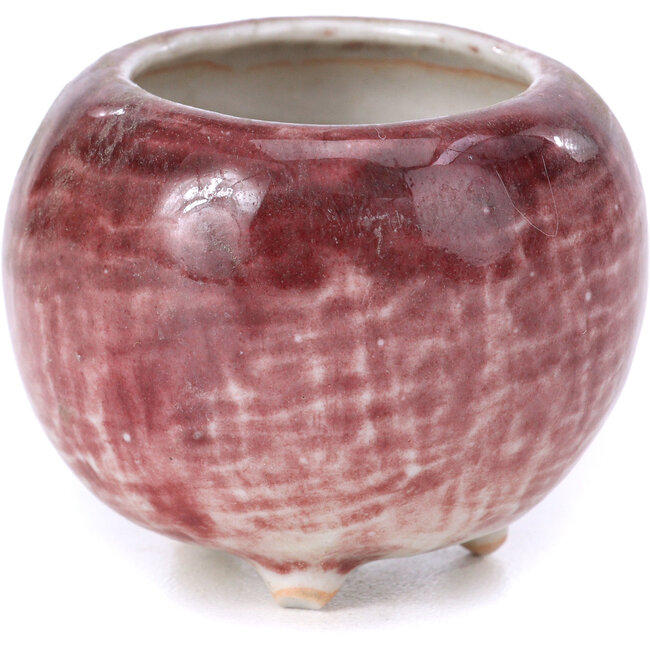 Vaso per bonsai rosso rotondo - 50 x 50 x 40 mm