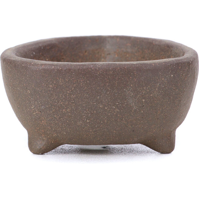 Triangular unglazed bonsai pot - 50 x 50 x 25 mm