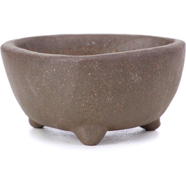 Triangular unglazed bonsai pot - 50 x 50 x 25 mm