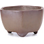 Hexagonal unglazed bonsai pot - 60 x 60 x 35 mm