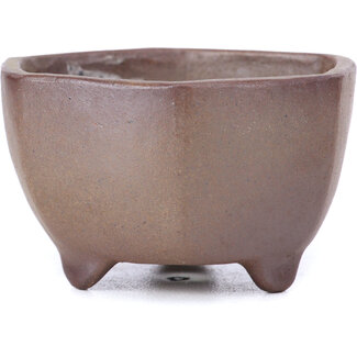  Other Tokoname bonsai pot makers 60 mm hexagonal unglazed pot from Tokoname, Japan