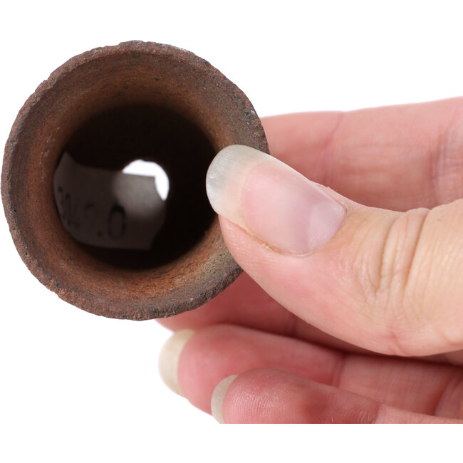 Round unglazed bonsai pot - 40 x 40 x 50 mm