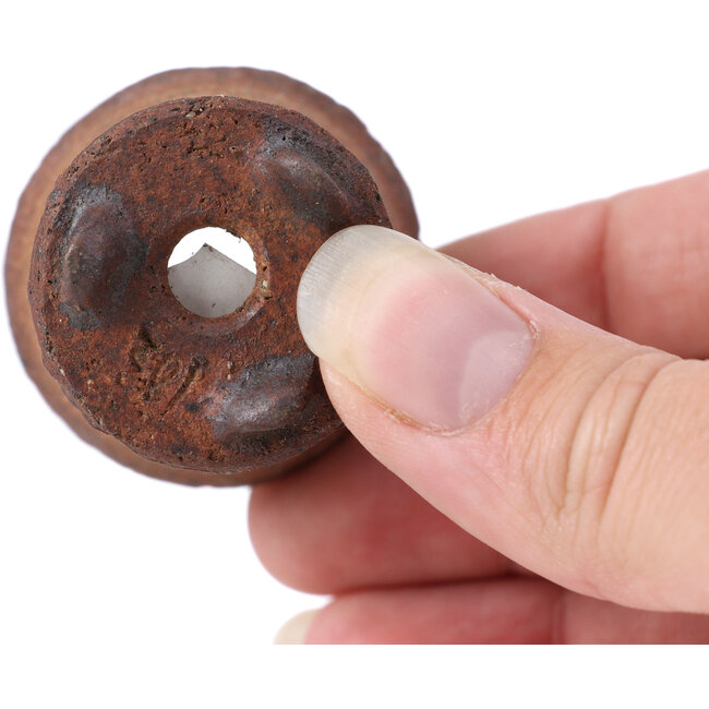 Runde unglasierte Bonsaischale - 40 x 40 x 50 mm