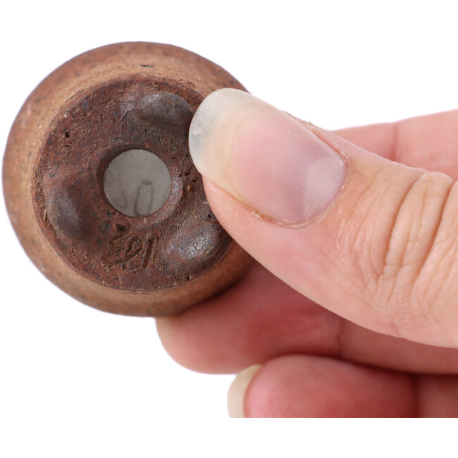 Round unglazed bonsai pot - 36 x 36 x 40 mm