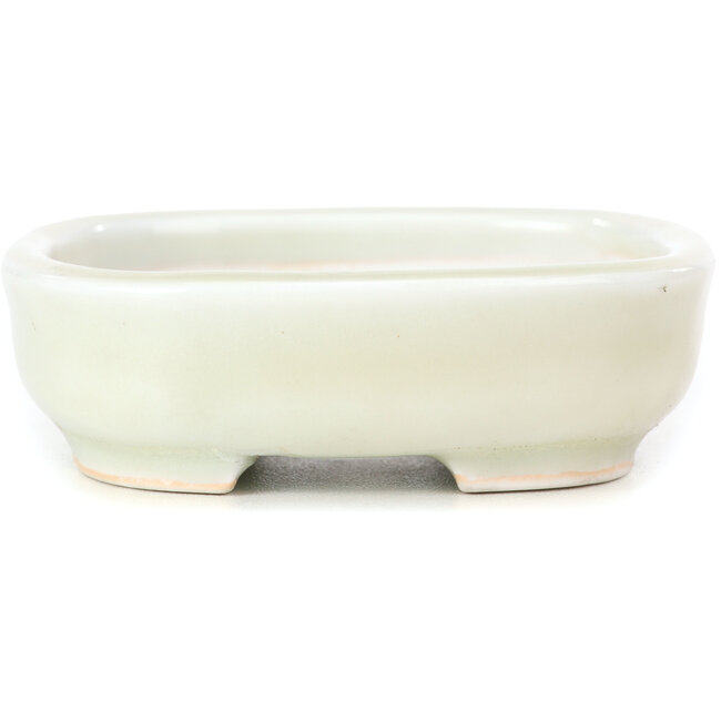 Square white bonsai pot - 95 x 95 x 26 mm