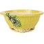 Pot à bonsaï rond jaune par Masashi Furumoto - 130 x 130 x 55 mm