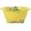 Pot à bonsaï rond jaune par Masashi Furumoto - 130 x 130 x 55 mm
