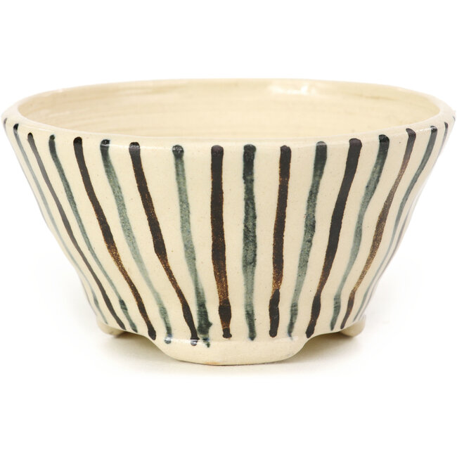 Maceta de bonsái redonda beige de Bonsai - 85 x 85 x 45 mm