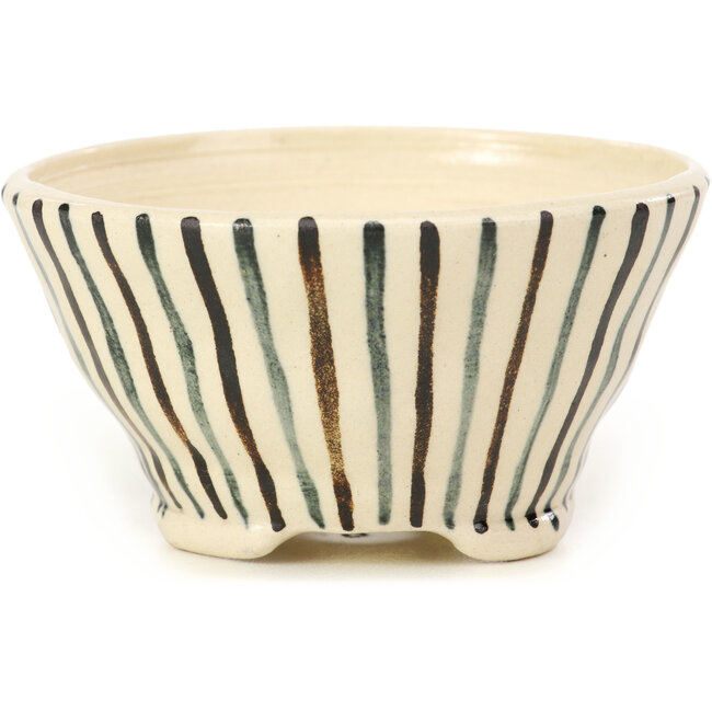 Maceta de bonsái redonda beige de Bonsai - 85 x 85 x 45 mm