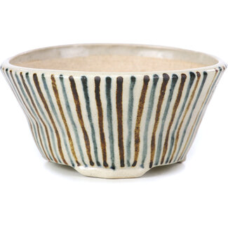 Bonsai Maceta para bonsái redonda beige de 85 mm de Bonsai, Japón