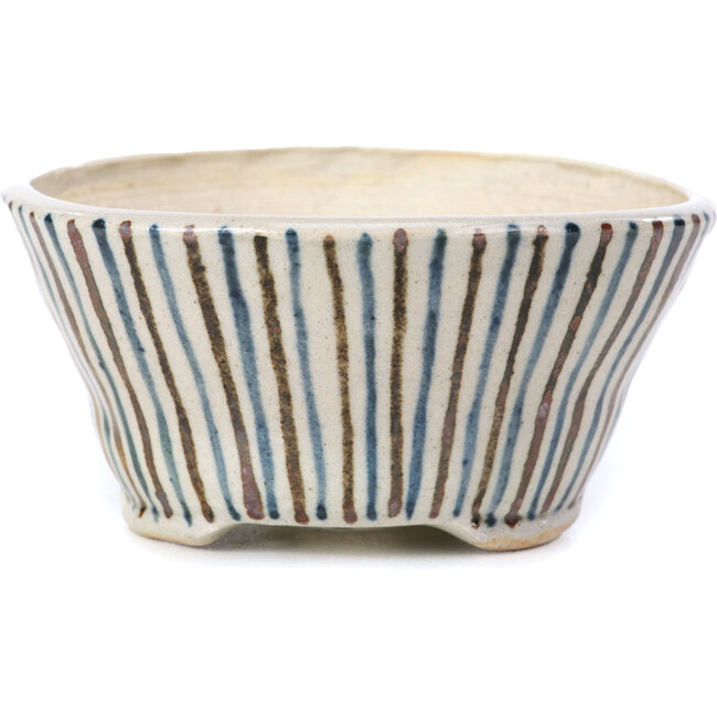 Maceta de bonsái redonda beige de Bonsai - 85 x 85 x 45 mm