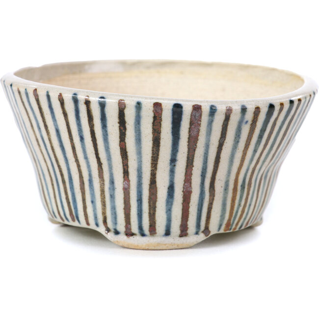 Vaso per bonsai rotondo beige di Bonsai - 85 x 85 x 45 mm