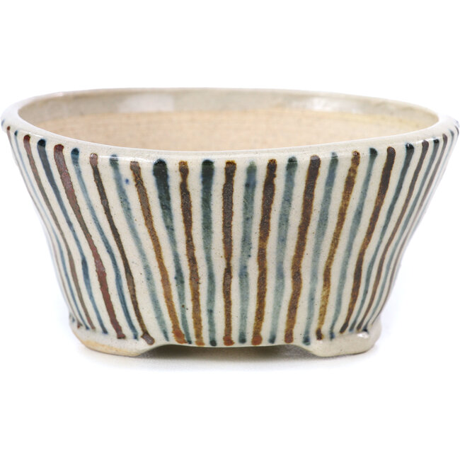 Pot à bonsaï rond beige par Bonsai - 85 x 85 x 45 mm