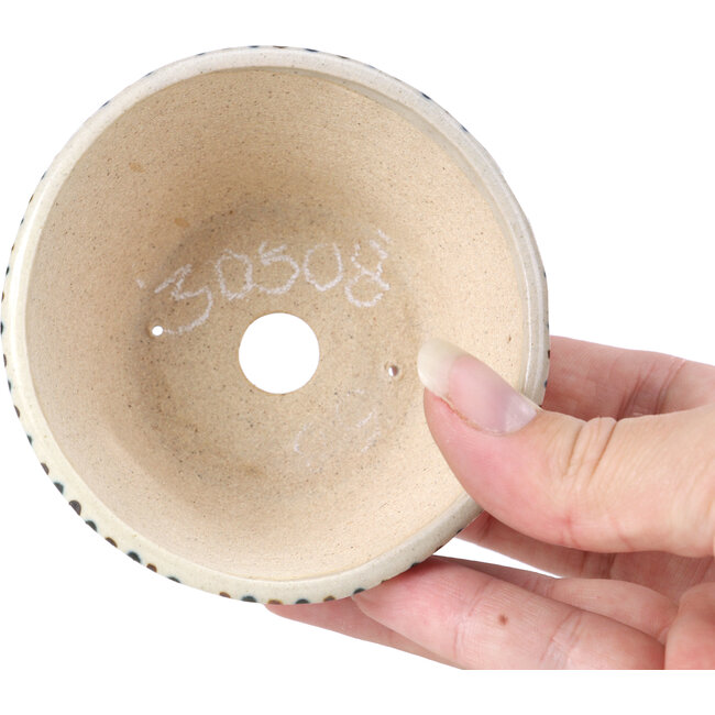 Vaso per bonsai rotondo beige di Bonsai - 85 x 85 x 45 mm