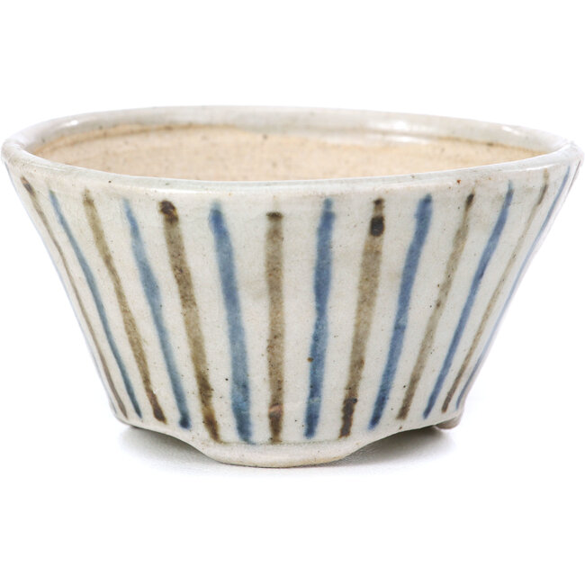 Maceta de bonsái redonda beige de Bonsai - 85 x 85 x 45 mm