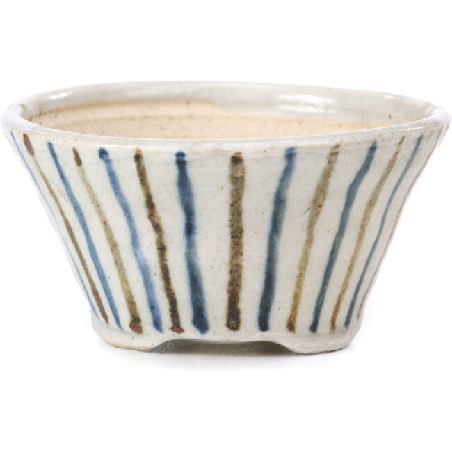 Maceta de bonsái redonda beige de Bonsai - 85 x 85 x 45 mm