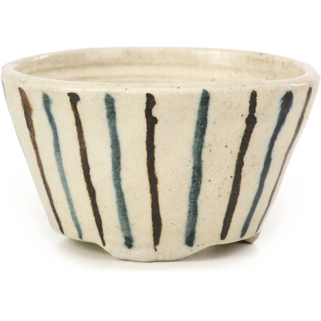 Maceta de bonsái redonda beige de Bonsai - 85 x 85 x 45 mm