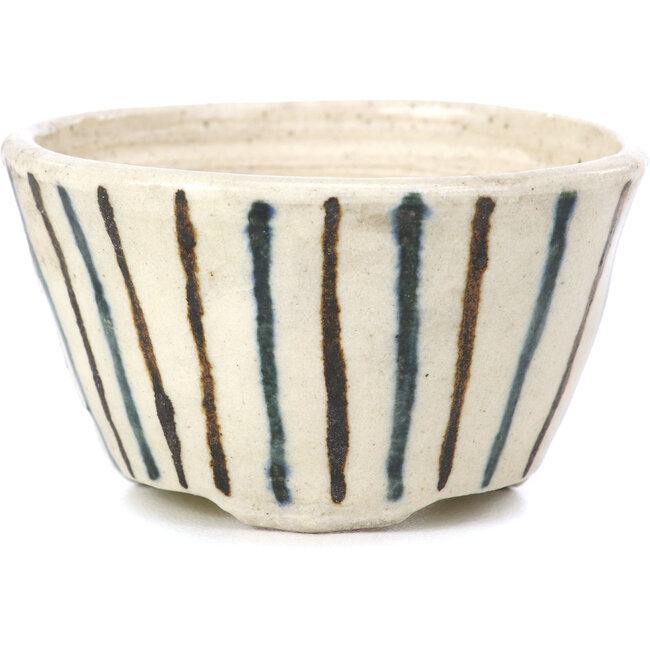 Round beige bonsai pot by Bonsai - 85 x 85 x 45 mm