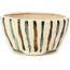 Pot à bonsaï rond beige par Bonsai - 85 x 85 x 45 mm