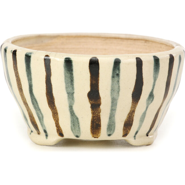 Maceta de bonsái redonda beige de Bonsai - 85 x 85 x 45 mm