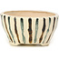 Pot à bonsaï rond beige par Bonsai - 85 x 85 x 45 mm