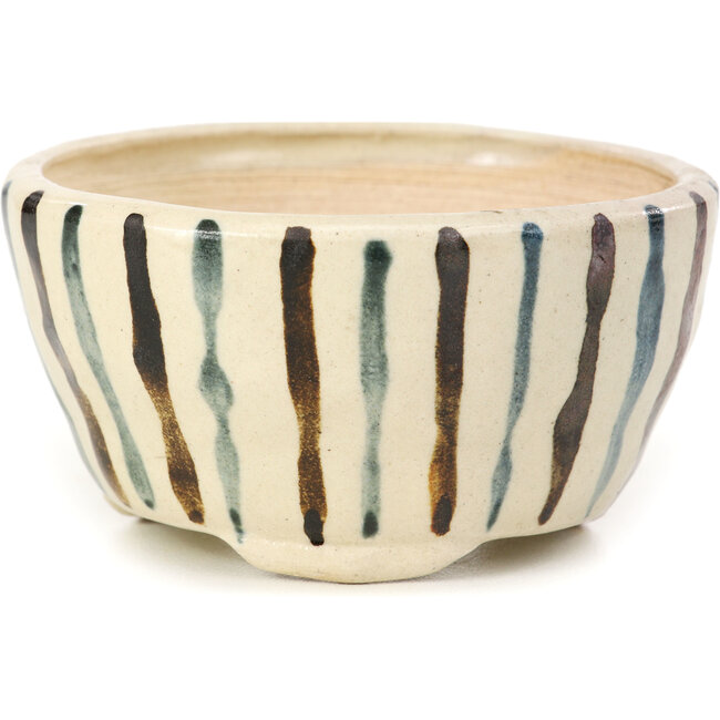 Round beige bonsai pot by Bonsai - 85 x 85 x 45 mm