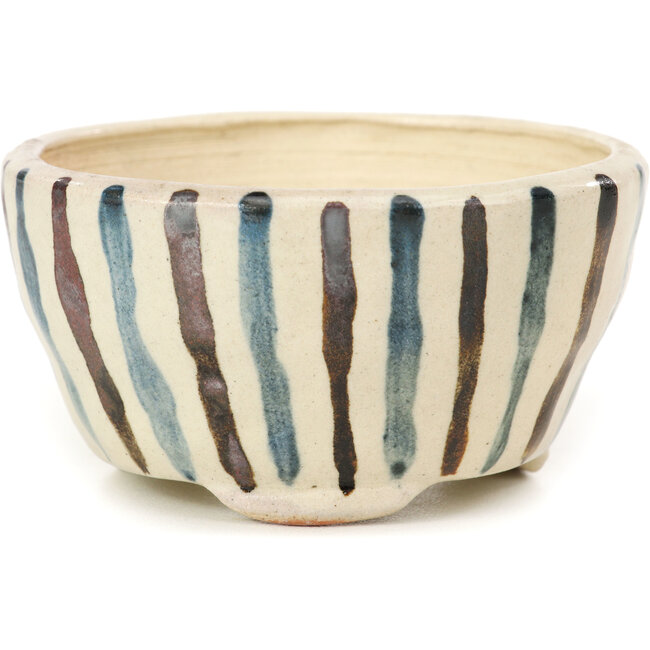 Maceta de bonsái redonda beige de Bonsai - 85 x 85 x 45 mm