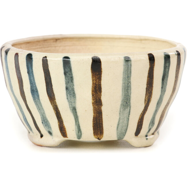 Maceta de bonsái redonda beige de Bonsai - 85 x 85 x 45 mm