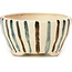 Pot à bonsaï rond beige par Bonsai - 85 x 85 x 45 mm