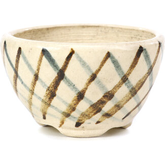 Bonsai Pot à bonsaï rond beige 66 mm par Bonsai, Japon