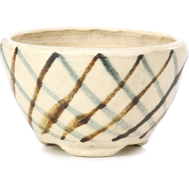 Runde beige Bonsaischale von Bonsai - 66 x 66 x 40 mm