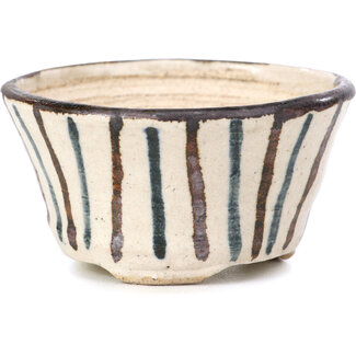 Bonsai Pot à bonsaï rond beige 66 mm par Bonsai, Japon