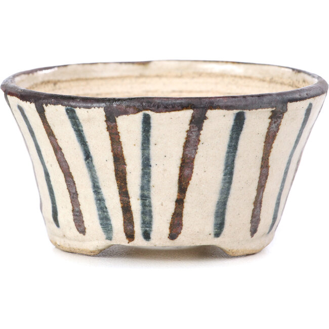 Round beige bonsai pot by Bonsai - 66 x 66 x 40 mm