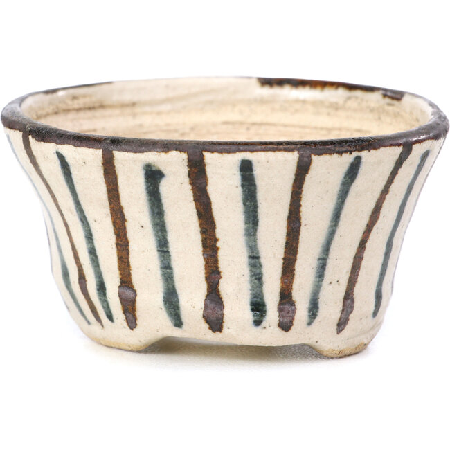 Vaso per bonsai rotondo beige di Bonsai - 66 x 66 x 40 mm