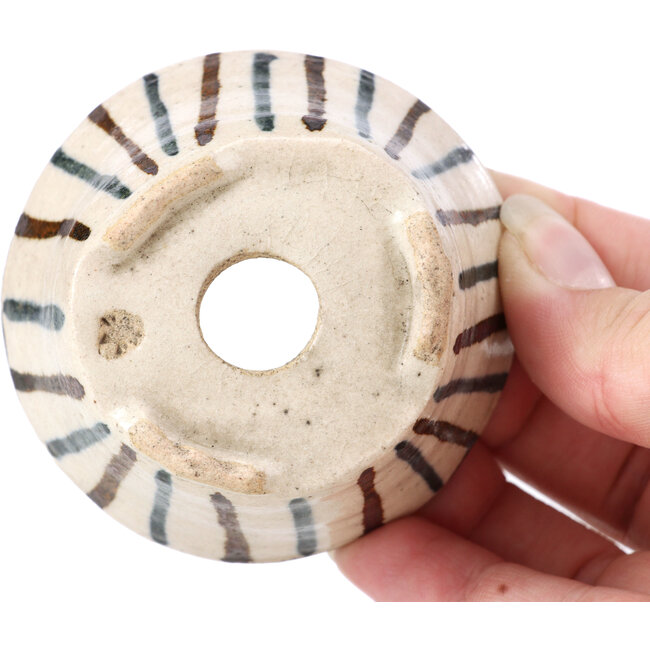 Runde beige Bonsaischale von Bonsai - 66 x 66 x 40 mm