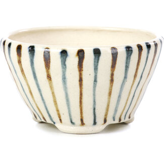 Bonsai Maceta de bonsái redonda beige de 82 mm de Bonsai, Japón