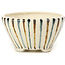 Pot à bonsaï rond beige par Bonsai - 82 x 82 x 45 mm