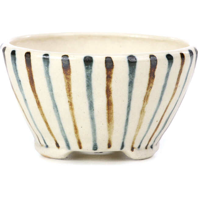 Runde beige Bonsaischale von Bonsai - 82 x 82 x 45 mm