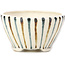 Pot à bonsaï rond beige par Bonsai - 82 x 82 x 45 mm