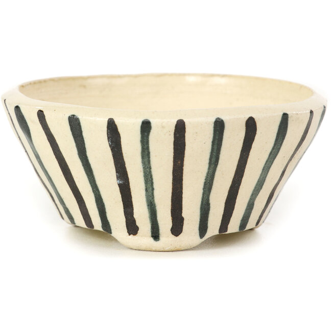 Maceta de bonsái redonda beige de Bonsai - 82 x 82 x 45 mm