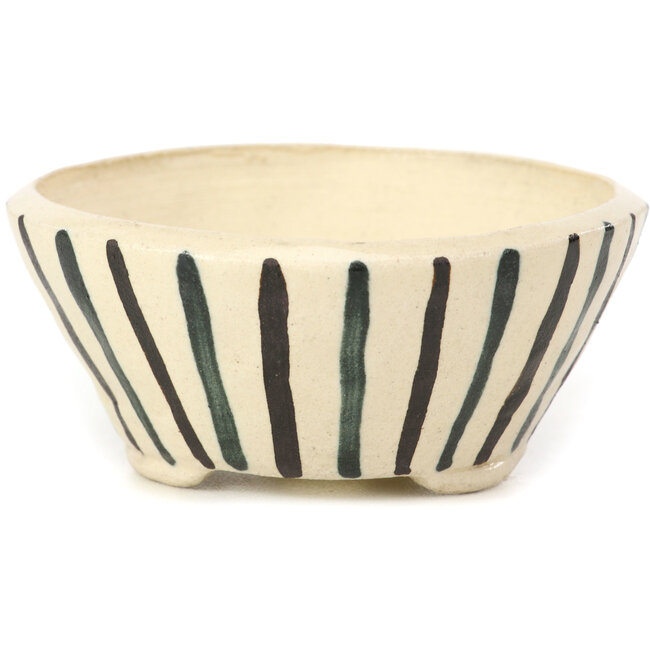 Ronde beige bonsaipot van Bonsai - 82 x 82 x 45 mm