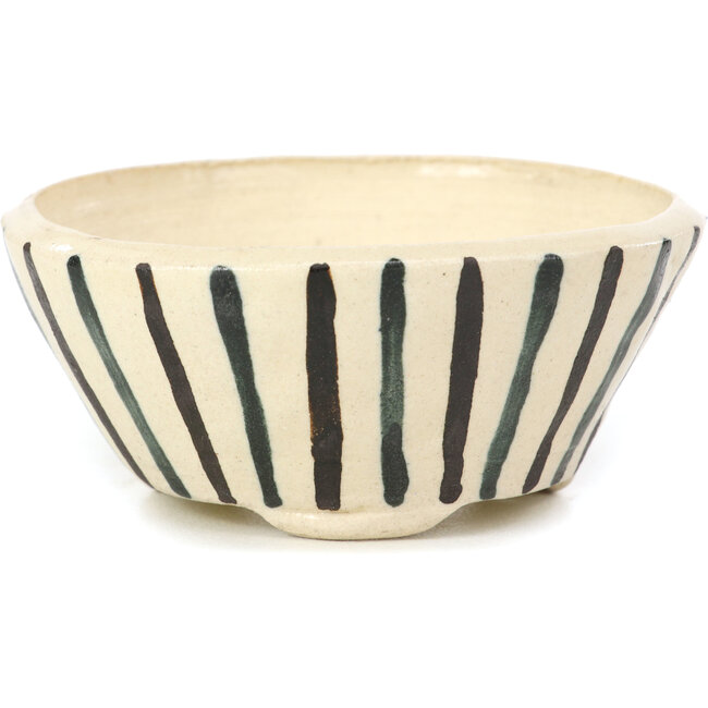 Maceta de bonsái redonda beige de Bonsai - 82 x 82 x 45 mm