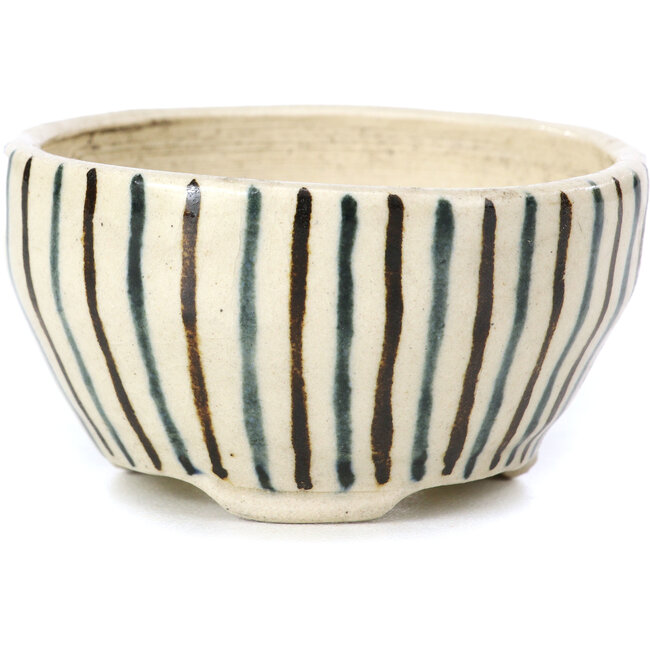 Pot à bonsaï rond beige par Bonsai - 66 x 66 x 40 mm